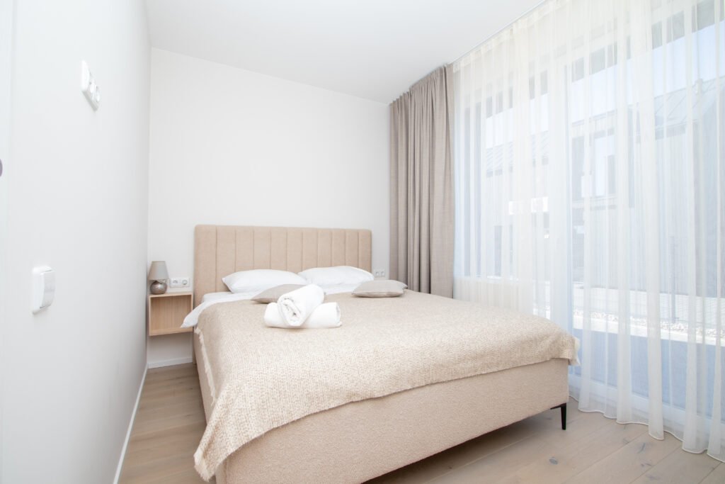 Apartamentai prie jūros - smėlėtos kopos miegamasis